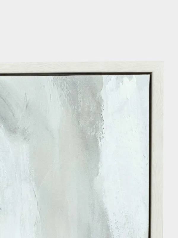 Картина в раме, 80х120 см, холст, бело-бежевая, Штрихи, Abstract, image-2