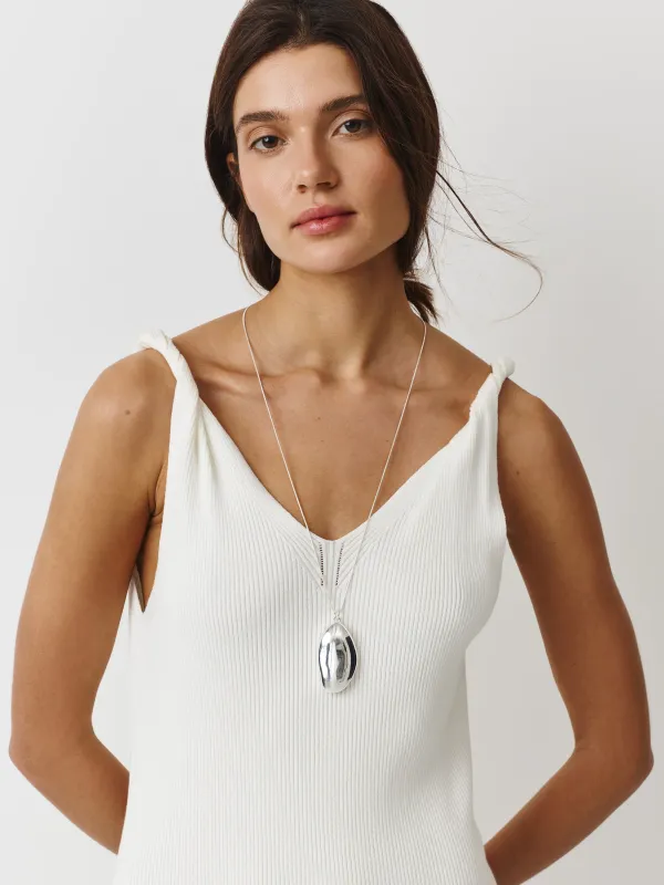 Цепочка, 80 см, с подвеской, металл, серебристая, Кулон, Jewelry, image-2