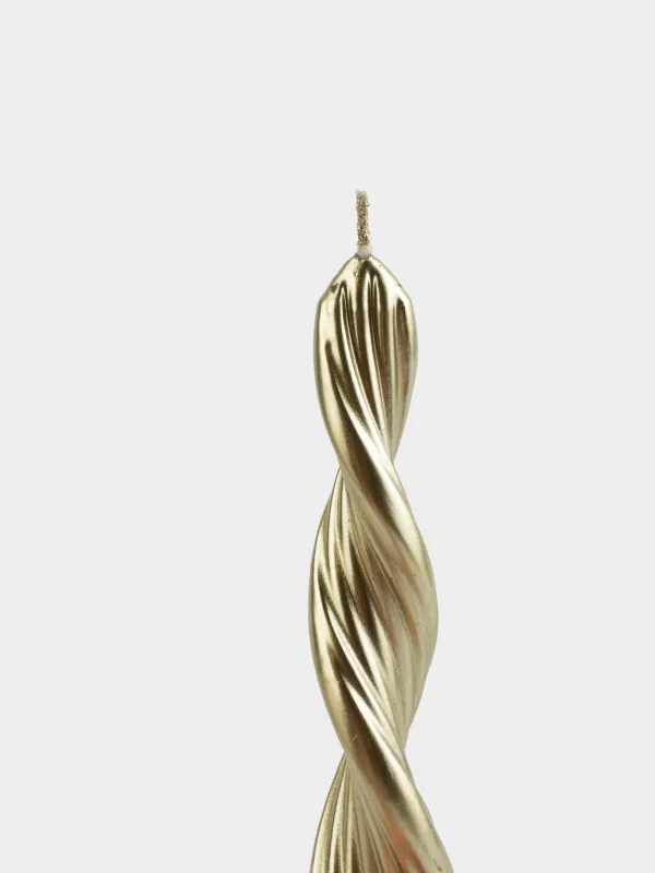Свеча, 2 шт, 20 см, тонкая, Спираль, Spiral shape, image-1