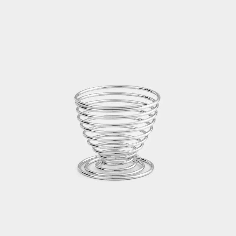 Подставка для яйца, 5 см, сталь, серебристая, Вихрь, Twist silver