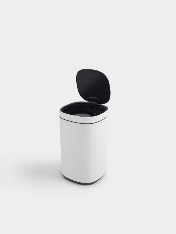 Ведро для мусора, 30 л, с кнопкой для открывания, Total white, image-0