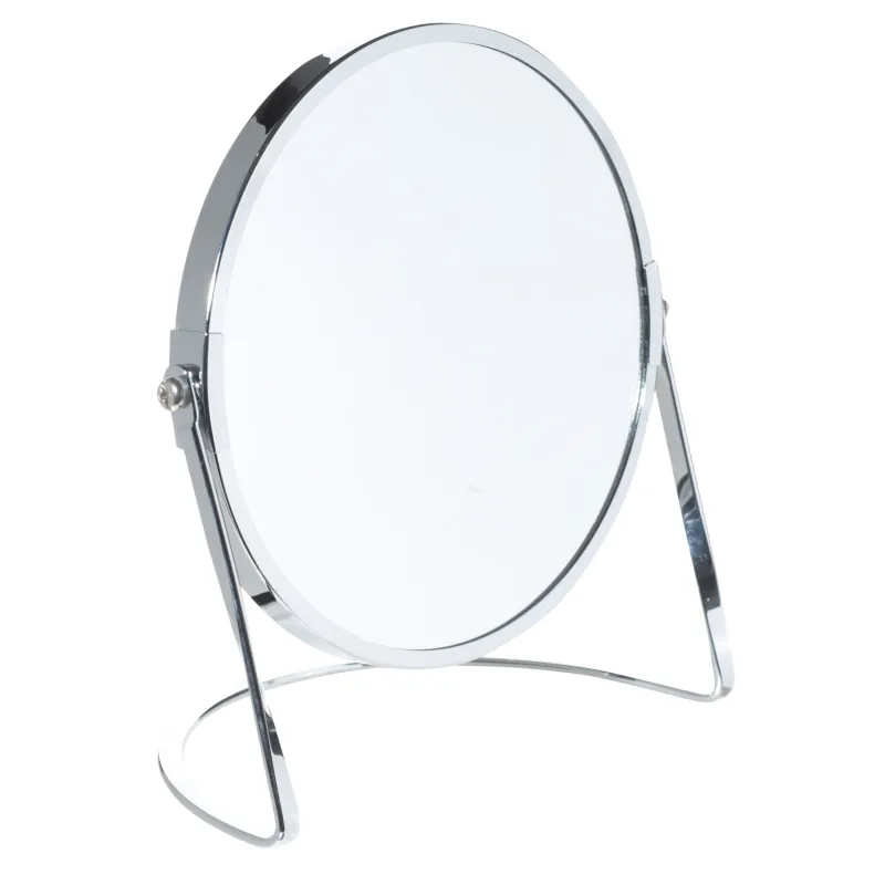 Зеркало настольное, 20х17/15 см, двустороннее, металл, круглое, Fantastic, image-0