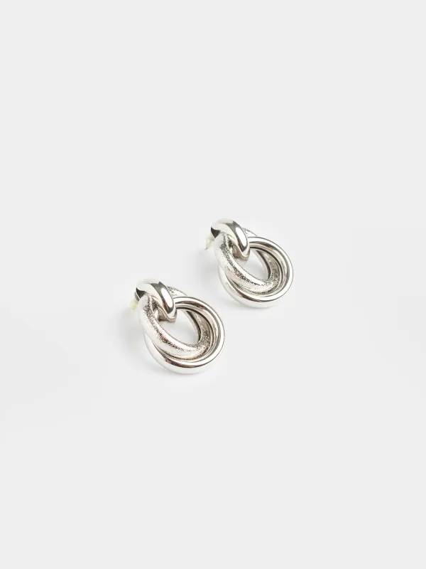 Серьги-пусеты, серебристые, Jewelry, image-1