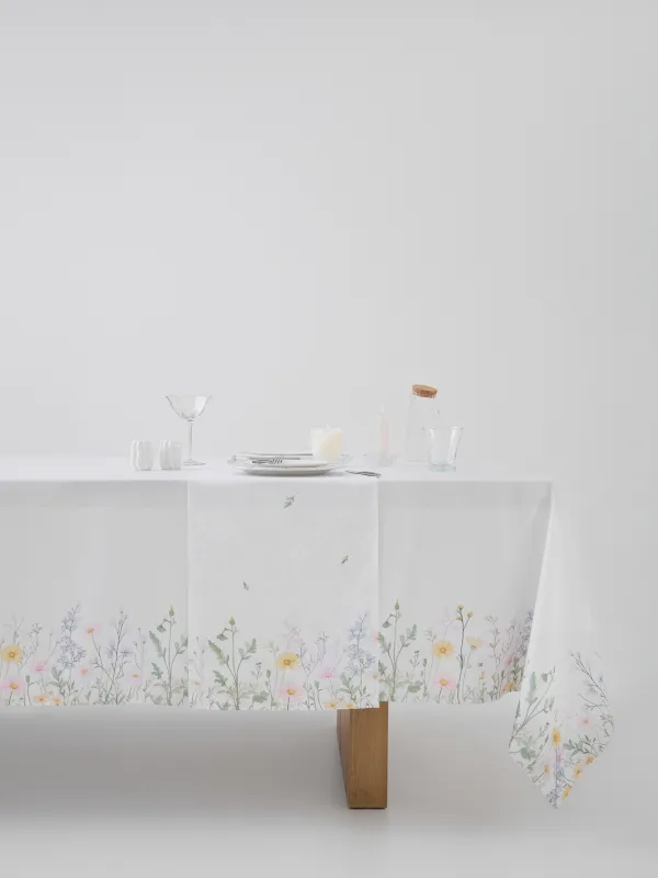 Дорожка настольная, 40х160 см, из жаккарда, Полевые цветы, Petals serenity, image-2