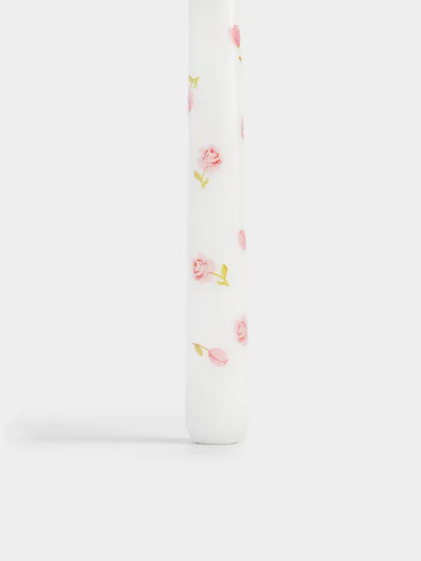 Свеча, 25 см, тонкая, Цветы, Print candle, image-2