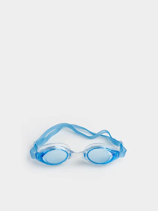 Очки для плавания, в футляре, пластик/резина, синие, Swim, image-0