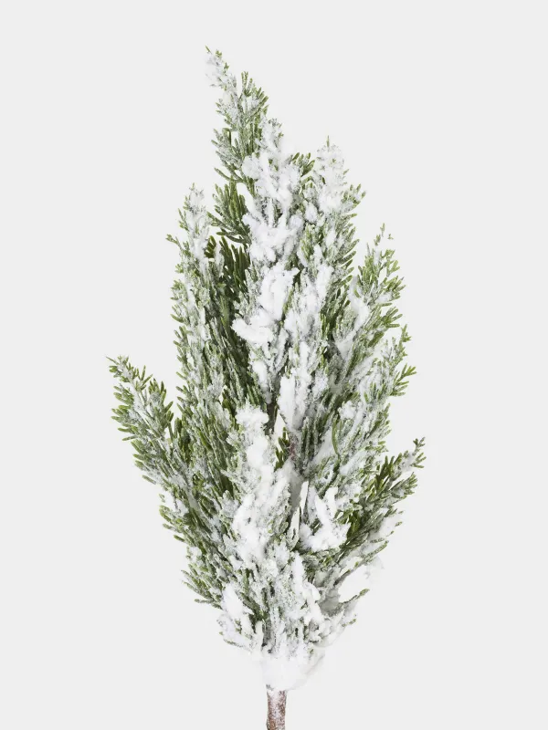 Ветка декоративная, 77 см, Заснеженная хвоя, Snowy decor, image-1