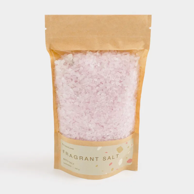 Соль для ванны, 350 гр, сиреневая, Лаванда, Fragrant salt