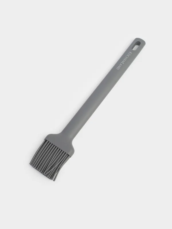 Кисть кулинарная, 27 см, силикон, серая, Grey steel, image-2