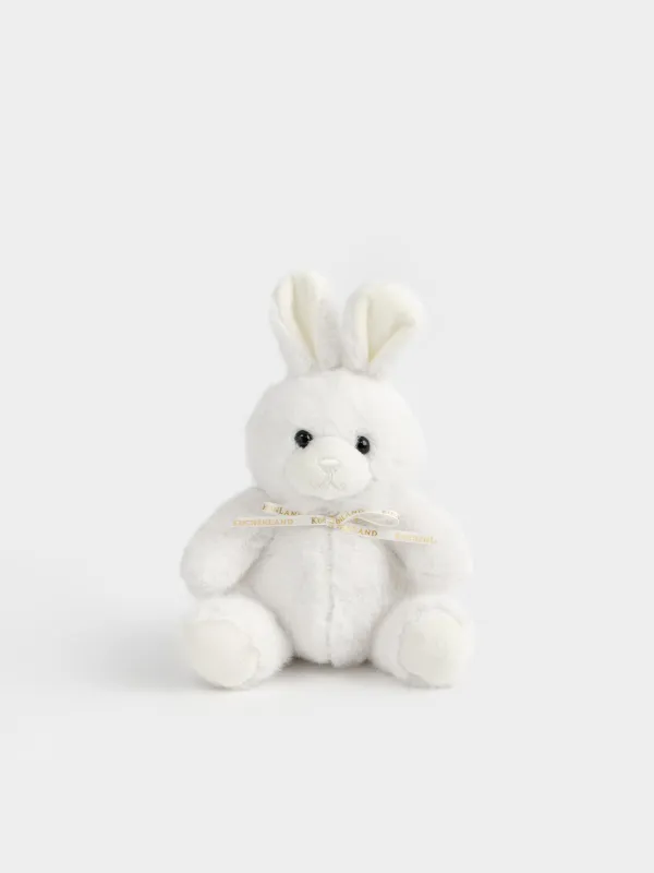 Игрушка, 20 см, мягкая, полиэстер, белая, Заяц, Rabbit, image-0