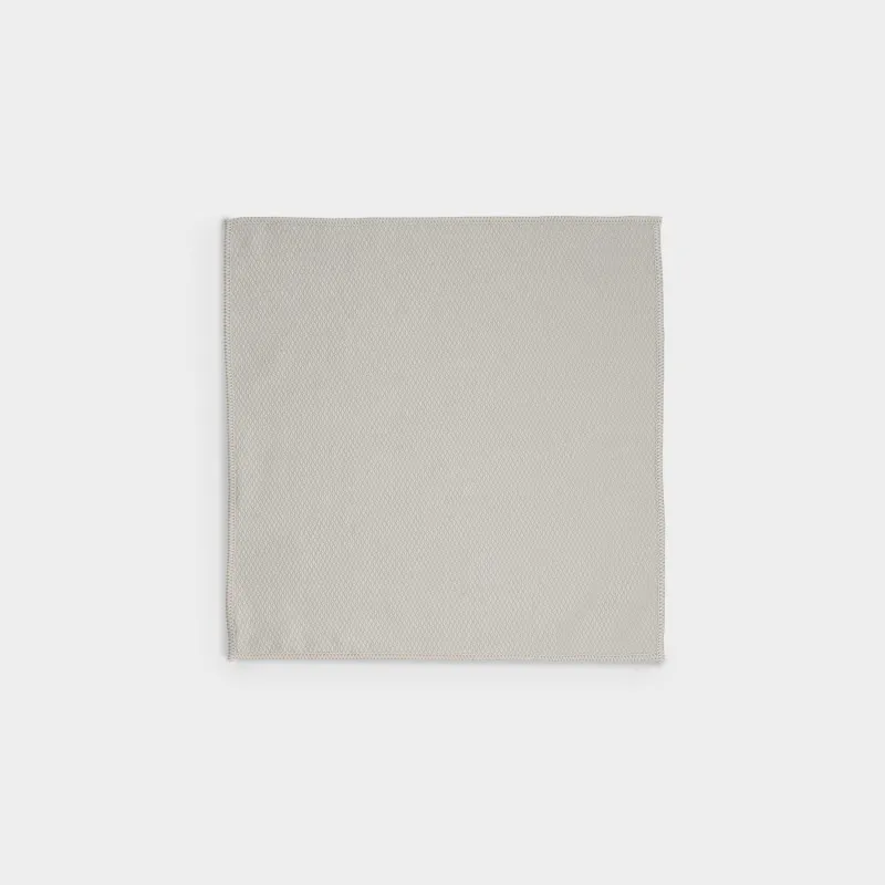 Тряпка для стекла/пластика/зеркал, 35x35 см, микрофибра, Рыбья чешуя, серо-бежевая, Clean