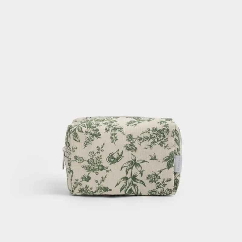 Косметичка, с ручкой, Muslin print