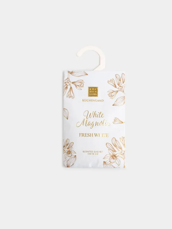 Саше ароматическое, 10х19 см, подвесное, White Magnolia, Fresh white, image-0