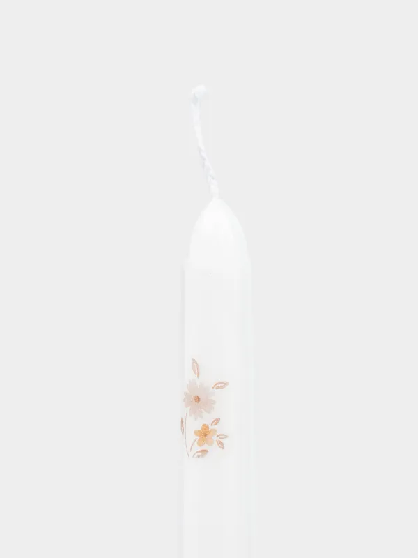 Свеча, 25 см, тонкая, Винтажные цветы, La flore, image-3
