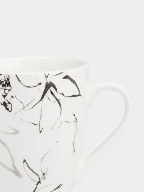 Кружка, 350 мл, 2 шт, Силуэтные цветы, Silhouette flowers, image-3