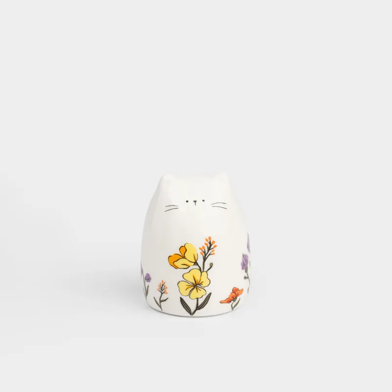 Емкость для соли или перца, 8 см, Кот в цветах, Cat in flowers