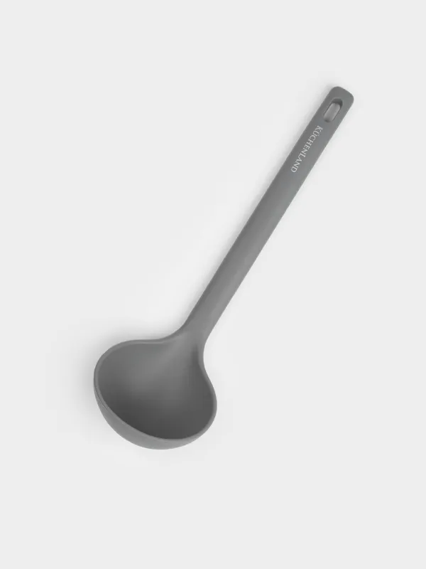 Половник, 30 см, силикон, серый, Grey steel, image-1