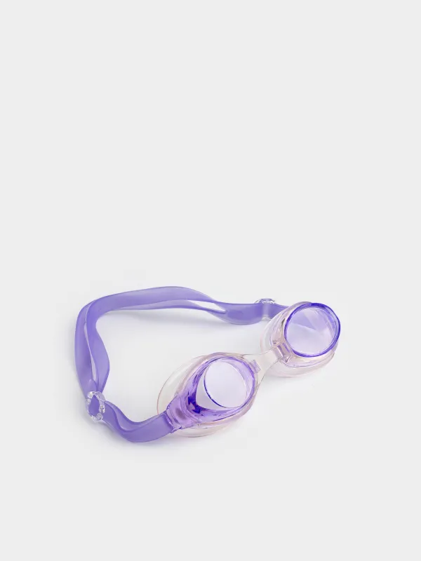 Очки для плавания, в футляре, пластик/резина, фиолетовые, Swim, image-1