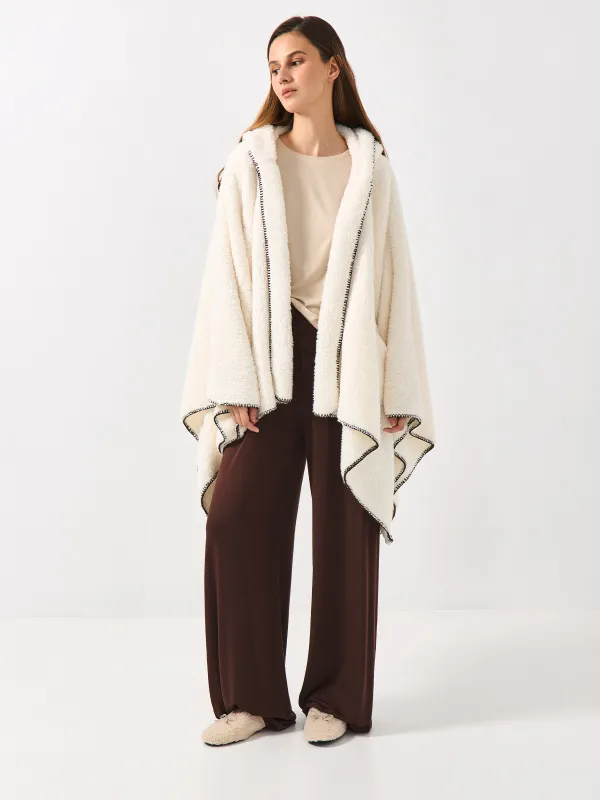 Пончо, молочное, Plush poncho, image-2