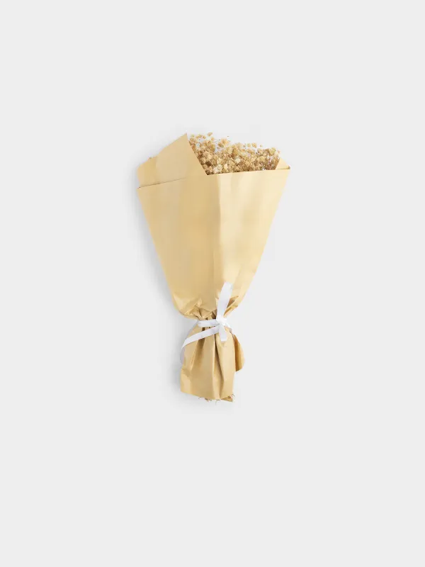 Букет декоративный, 37 см, Бежевая гипсофила, Dried flower, image-0