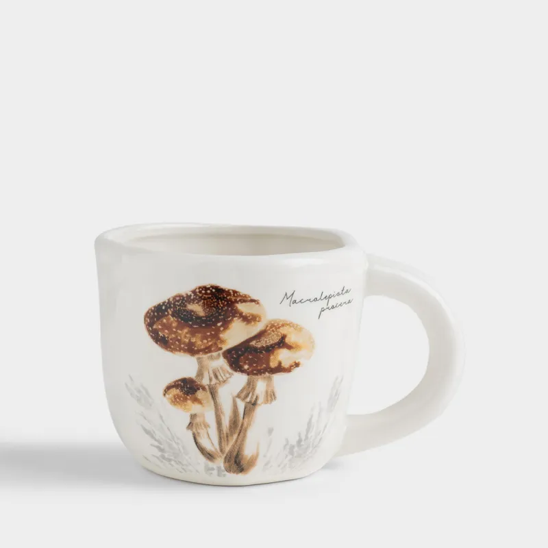 Кружка, 490 мл, керамика D, молочная, Грибы, Autumn fungi, image-0