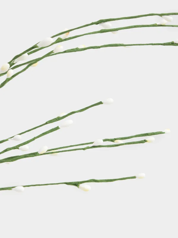 Ветка декоративная, 70 см, Белые ягоды, Willow decor, image-3