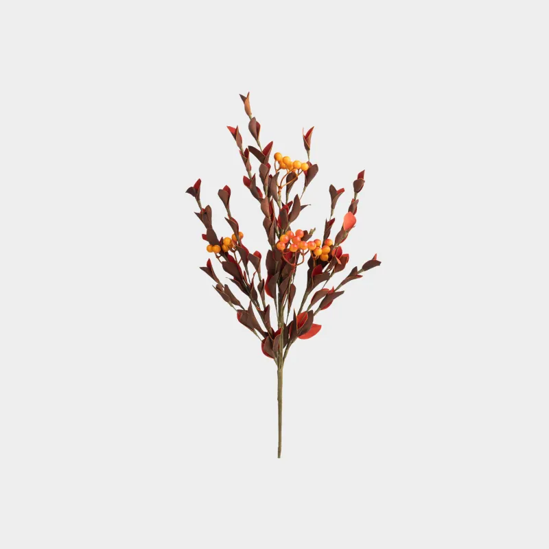 Ветка декоративная, 53 см, Оранжевые ягоды, Grand garden decor