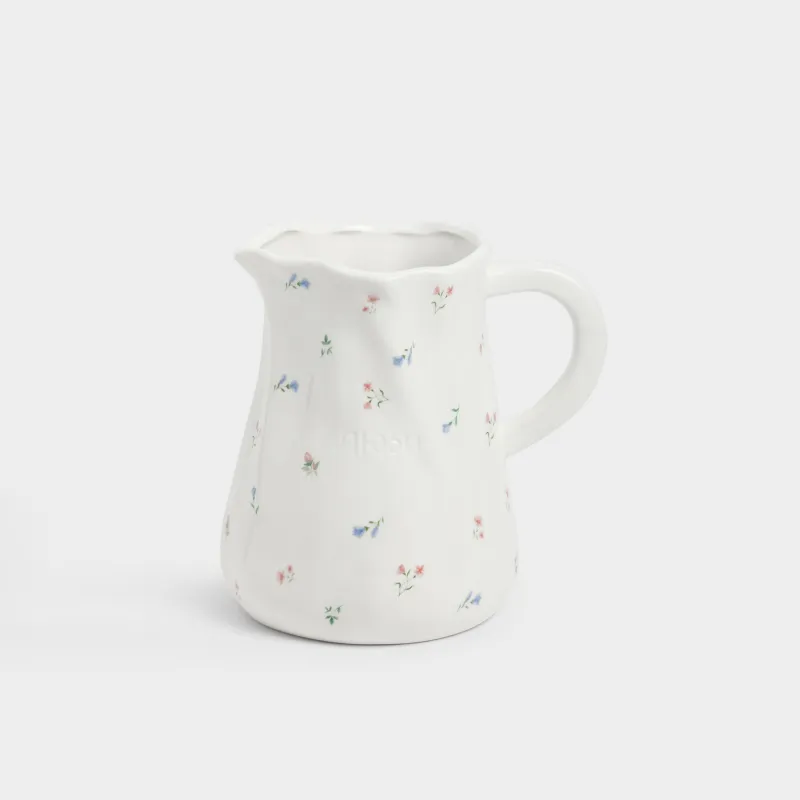 Кувшин, 1,4 л, керамика D, молочный, Нежные цветы, El flora