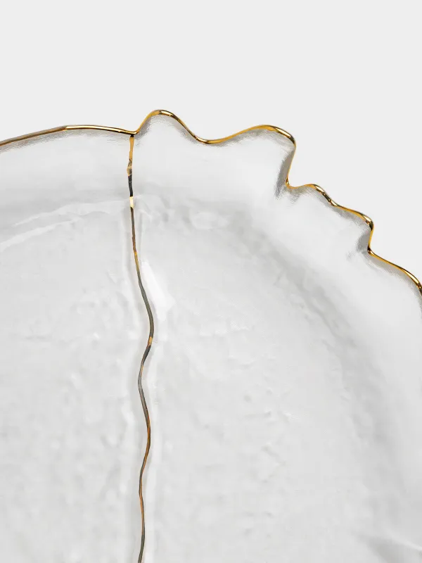 Блюдо, 27х27х6 см, с золотистым кантом, Wave gold, image-3