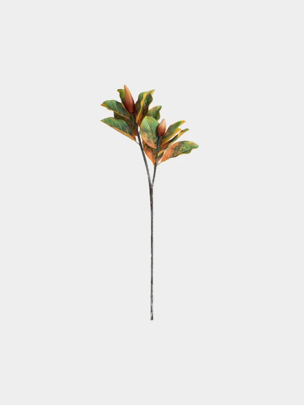 Ветка декоративная, 98 см, Листья магнолии, Broadleaf decor, image-0