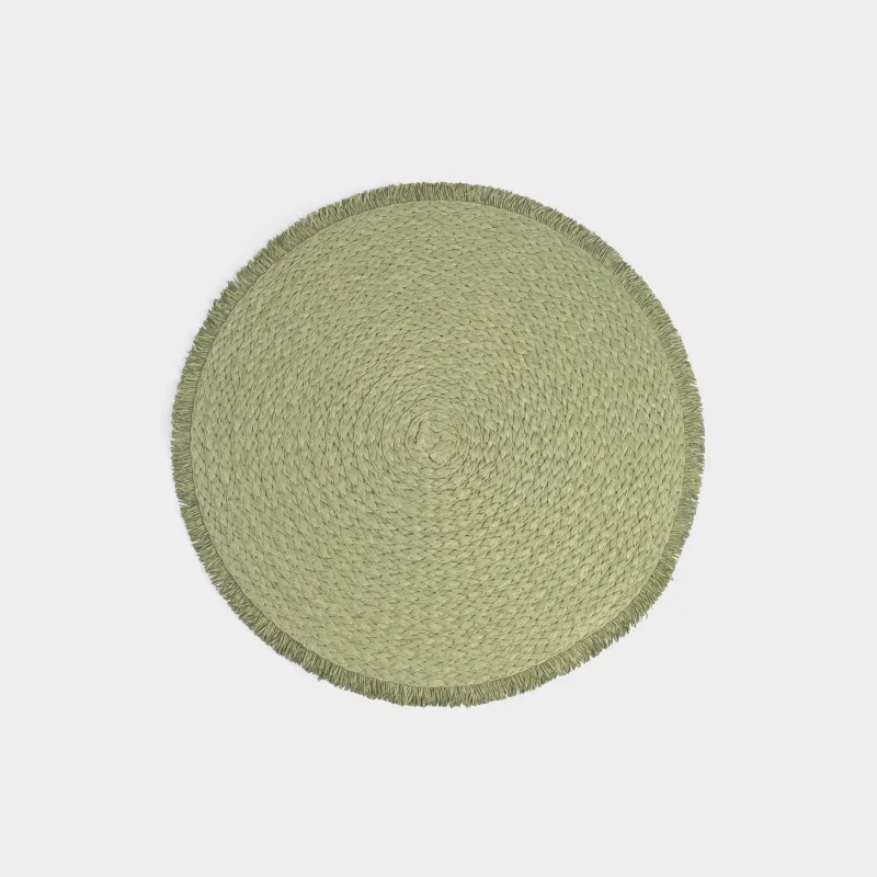 Салфетка под приборы, 38 см, с бахромой, из целлюлозы, Straw