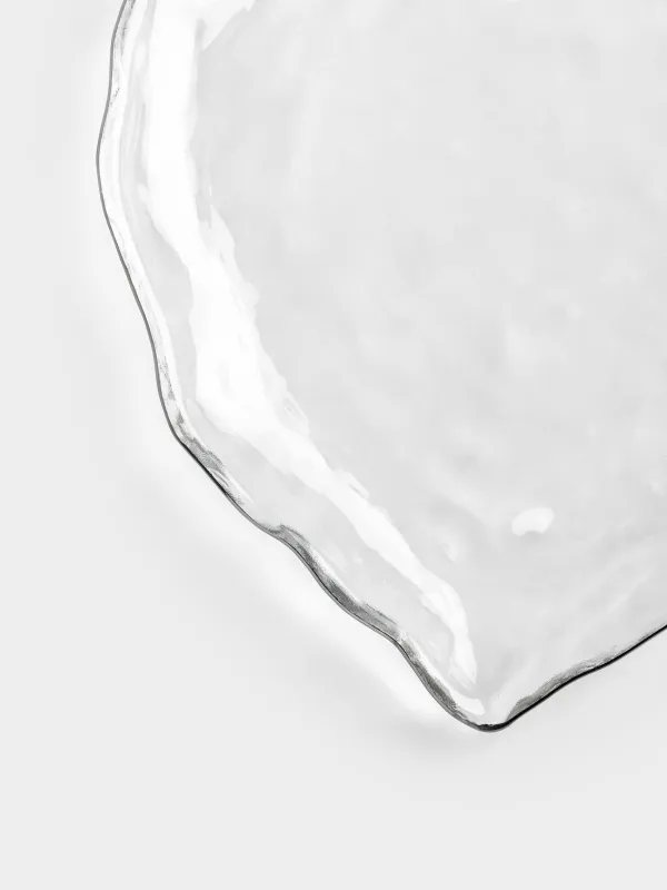 Блюдо, 25х21 см, с серебристым кантом, Лепесток, Nautilus silver, image-4