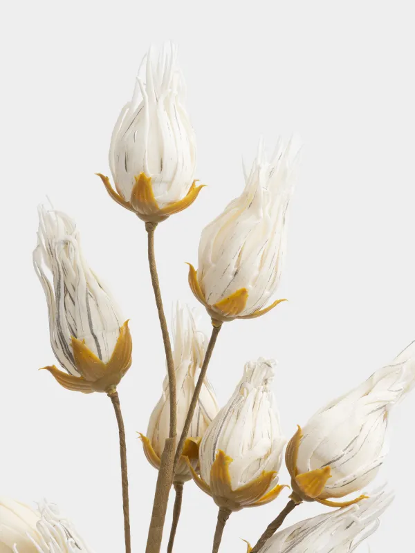 Ветка декоративная, 1 м, пенопласт/пластик, Белые цветы, Flower garden, image-2