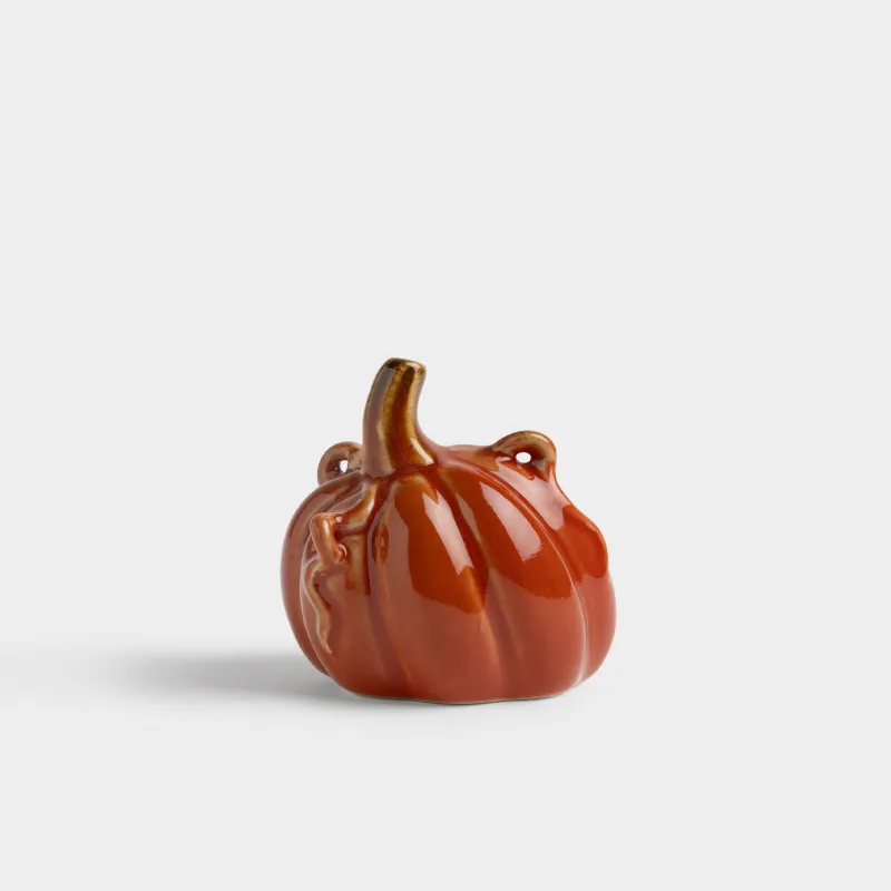Емкость для соли или перца, 9 см, керамика K, оранжевая, Тыква, Autumn gourds, image-1