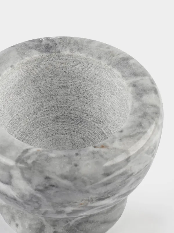 Ступка для специй, 8 см, с пестиком, мрамор, серая, Marble, image-6