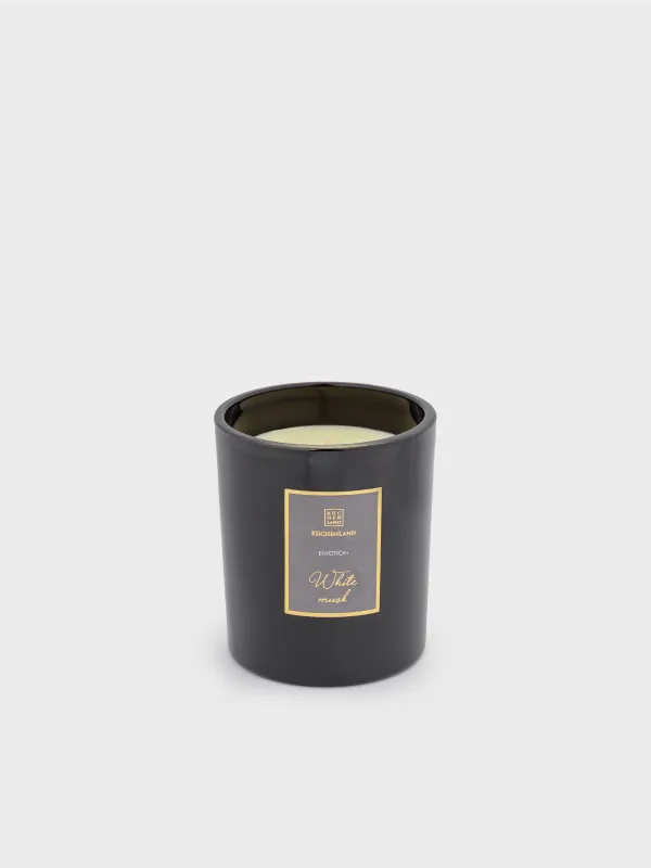 Свеча ароматическая, 9 см, в подсвечнике, White Musk, Emotion, image-0