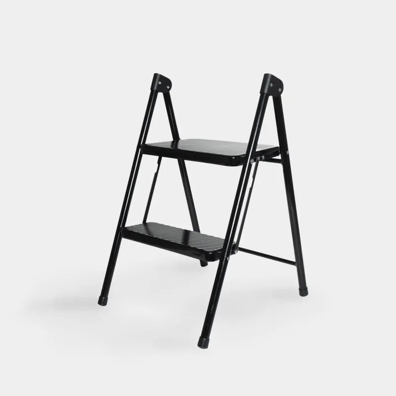 Стремянка, 63х47 см, 2 ступеньки, сталь/пластик, черная, Compact black