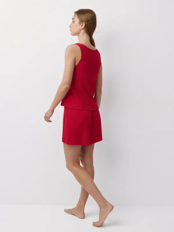 Комплект из майки и шорт с фактурой Anila, image-3