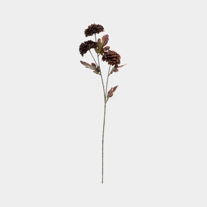 Ветка декоративная, 78 см, Коричневые цветы, Flower garden