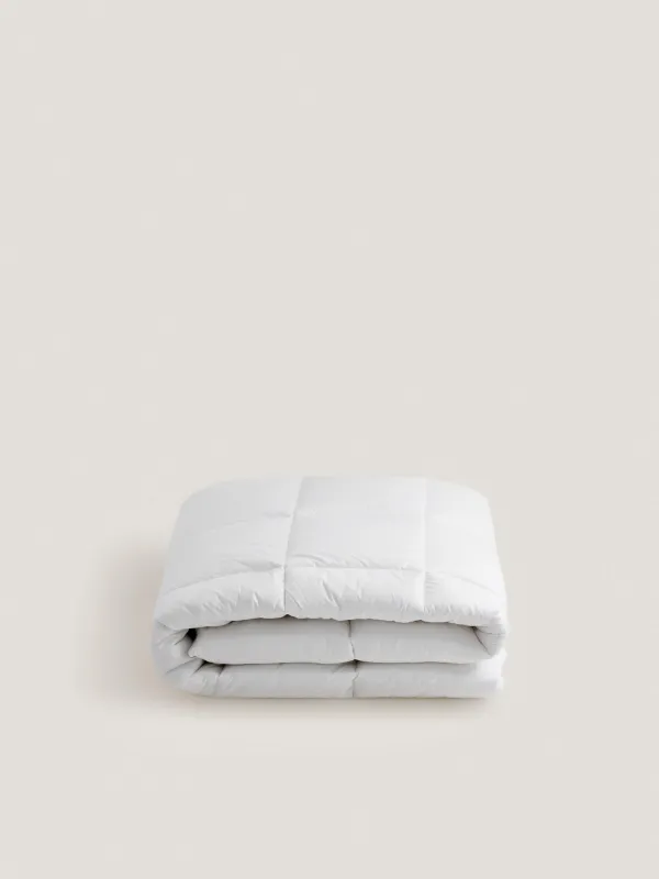 Одеяло, 200х220 см, хлопок/микрофибра, белое, с серебристым кантом, Soft cotton, image-2