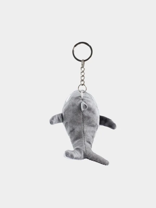 Брелок, 14 см, мягкий, полиэстер/металл, бело-серый, Касатка, Aquatic animals, image-1