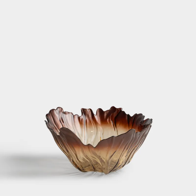 Салатник, 30х15 см, мл, стекло Р, коричневый градиент, Pion gradient