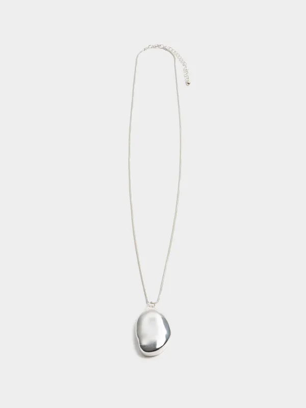Цепочка, 80 см, с подвеской, металл, серебристая, Кулон, Jewelry, image-0