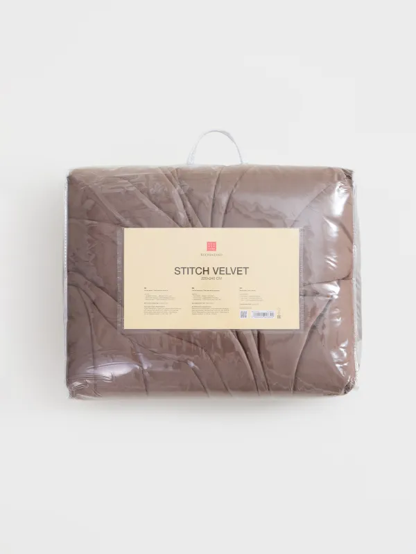 Покрывало, 220х240 см, стеганое, Пальмовые листья, Stitch velvet, image-6