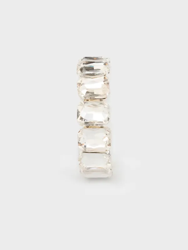 Браслет, 18 см, стекло/металл, серебристый, Кристаллы, Jewelry crystal, image-2