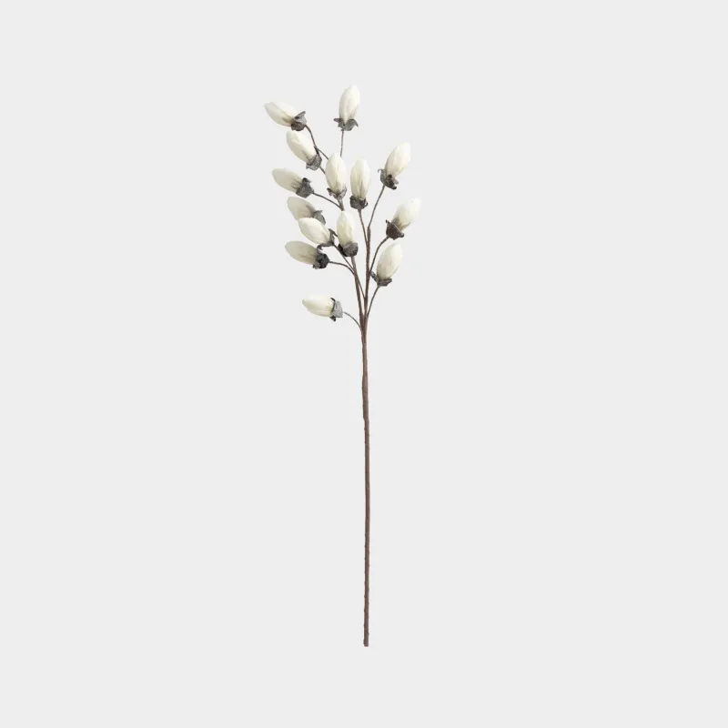 Ветка декоративная, 1 м, Белая магнолия, Magnolia