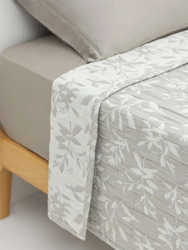 Покрывало, 220х240 см, стеганое, Листья, Stitch jacquard, image-3
