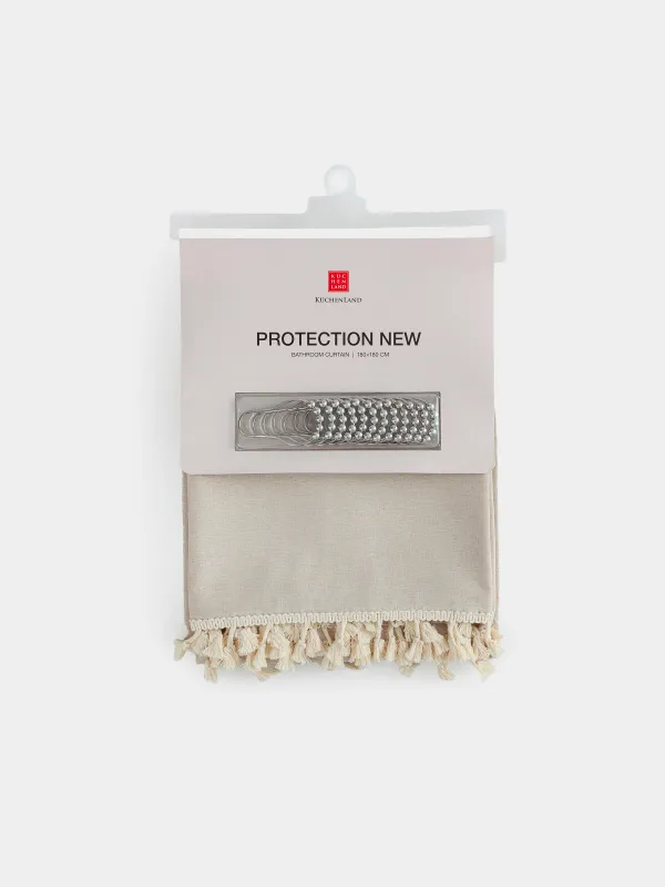 Штора для ванной, 180х180 см, с кольцами, Кисти, Protection new, image-0