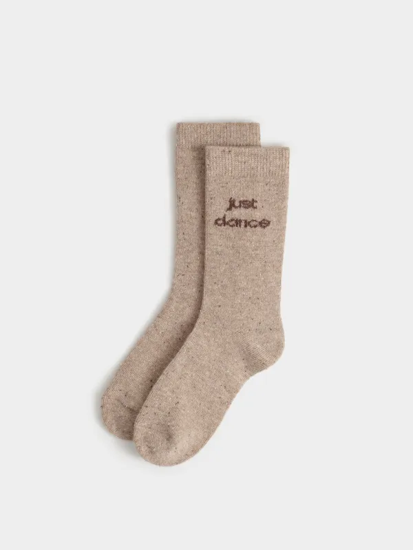 Носки с добавлением шерсти, песочные, Wool warm, image-1