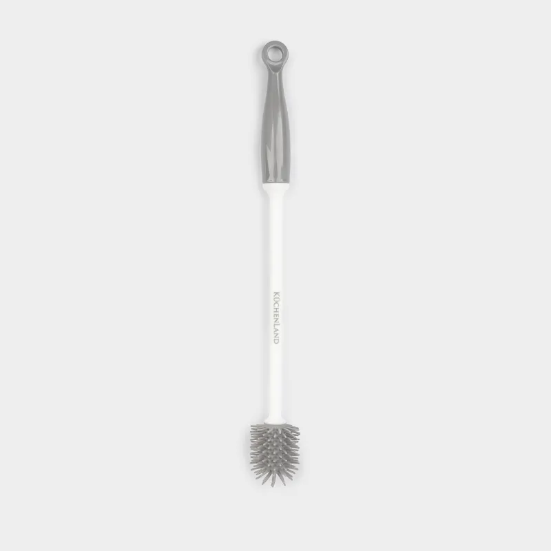 Ершик для бутылок, 30 см, резина/пластик, серо-белый, Mini, Clean